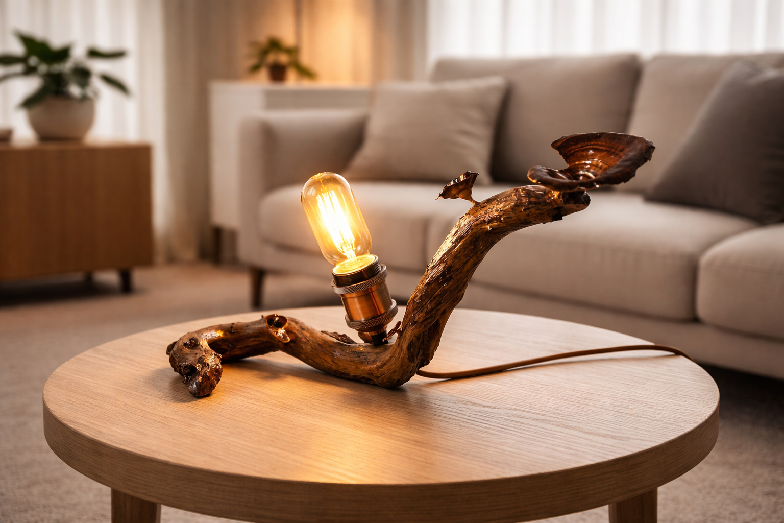 Organic Wooden Light by Kalaayan