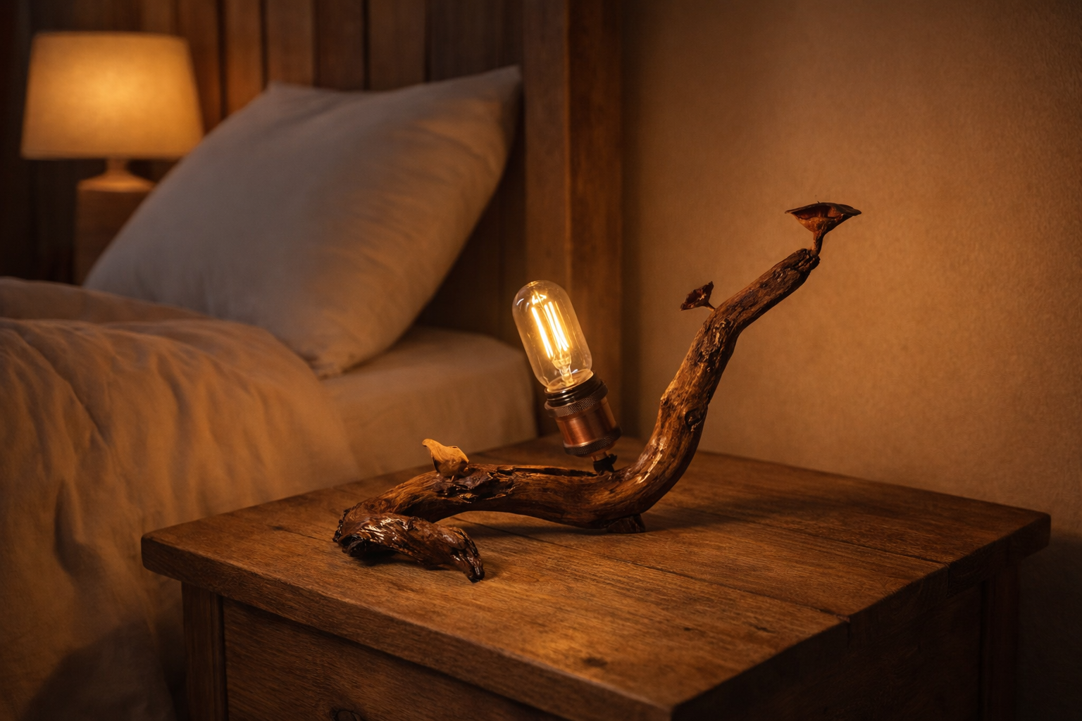 Organic Wooden Light by Kalaayan