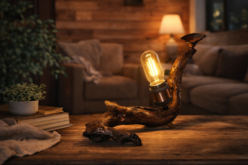 Organic Wooden Light by Kalaayan